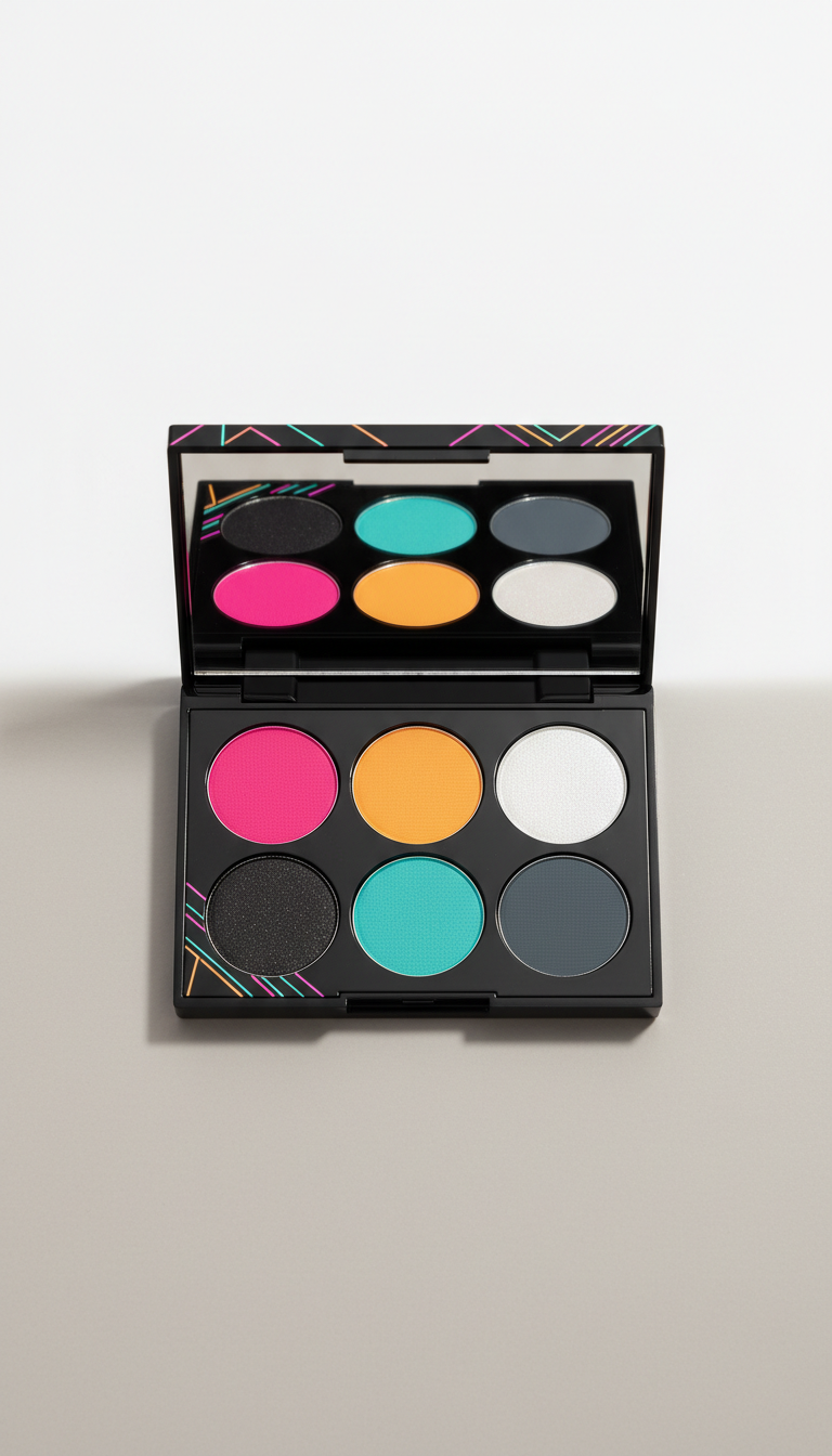Neon cityscape eye palette