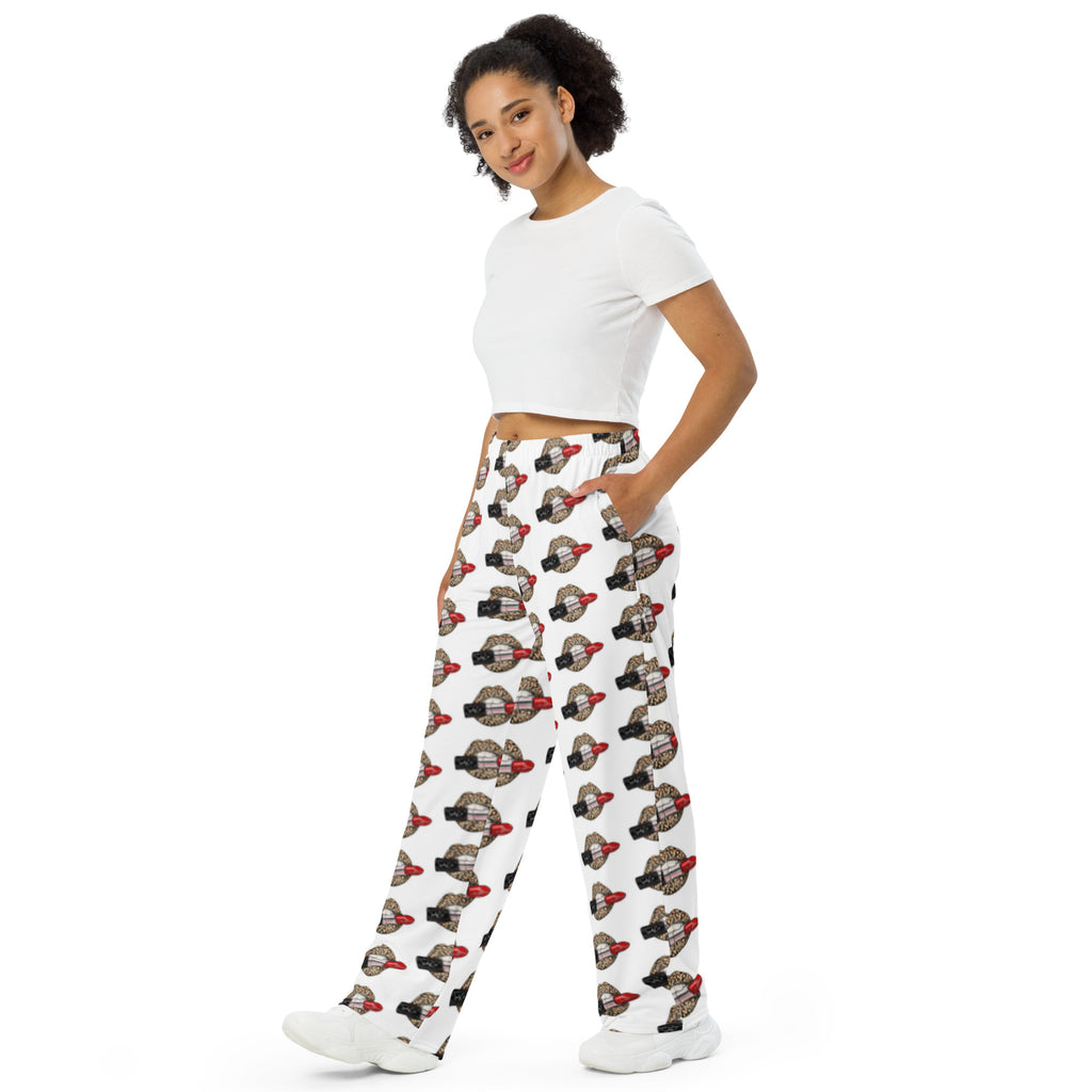 All-over print unisex wide-leg pants