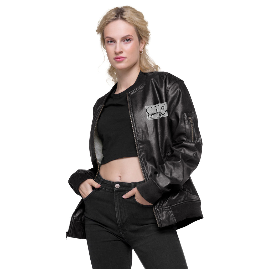 Leather Bomber Jacket