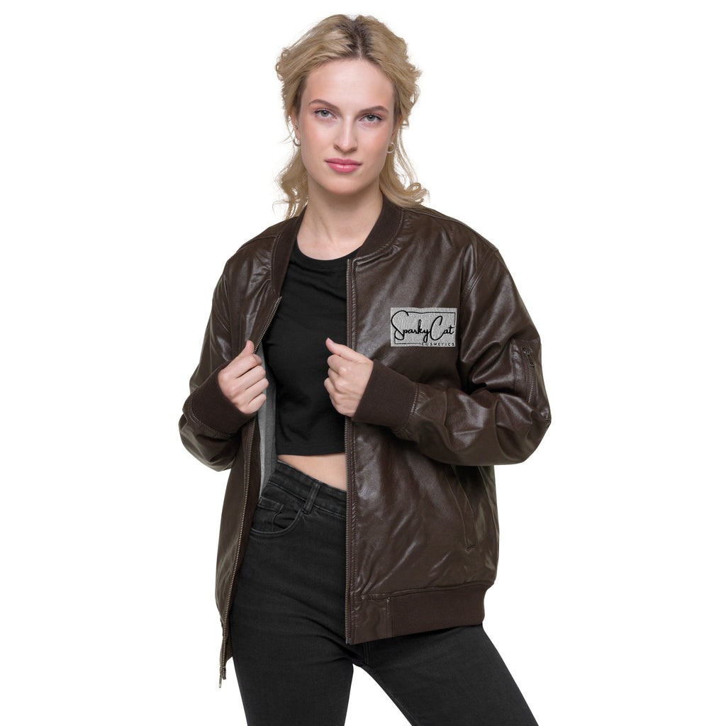 Leather Bomber Jacket