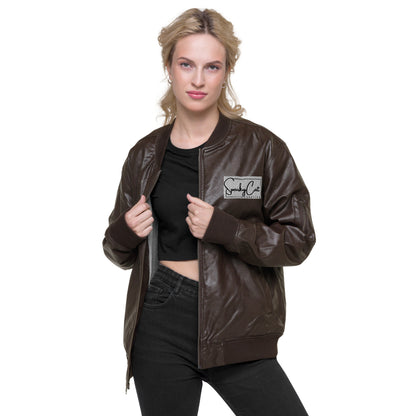 Leather Bomber Jacket
